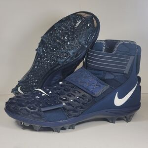 NIKE Force Savage Elite 2 TD Football Cleats Mens Size Navy Blue Linemen
